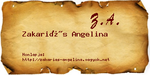 Zakariás Angelina névjegykártya